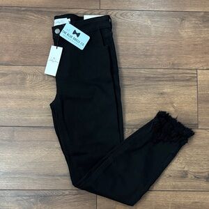 Black Skinny Jeans with frayed edges